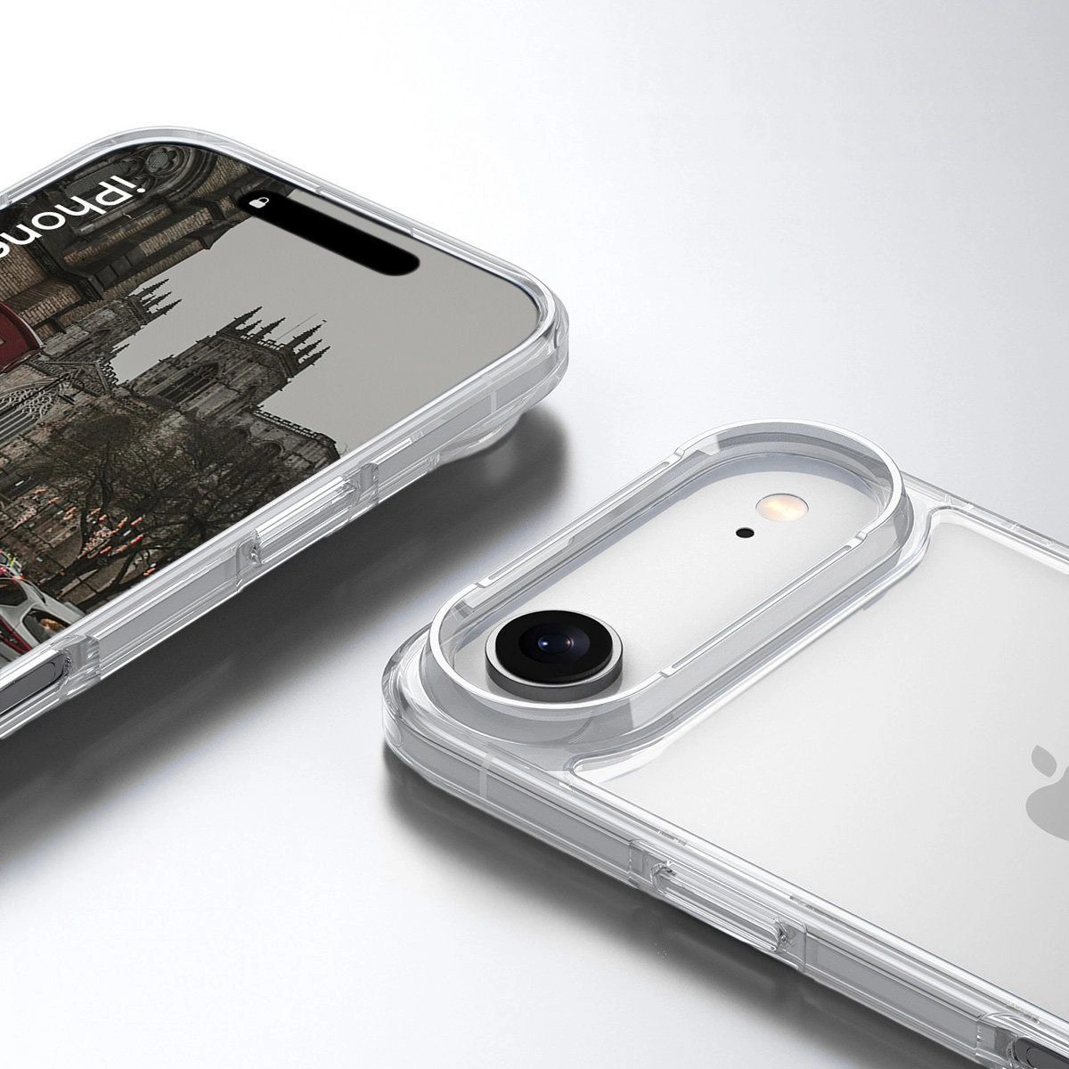 Wzmocnione narożniki i podwyższone ranty ekranu w etui Bizon Case Halo do Apple iPhone Air